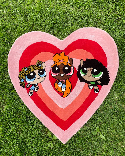 Power Puff Homegirls Handmade Rug
