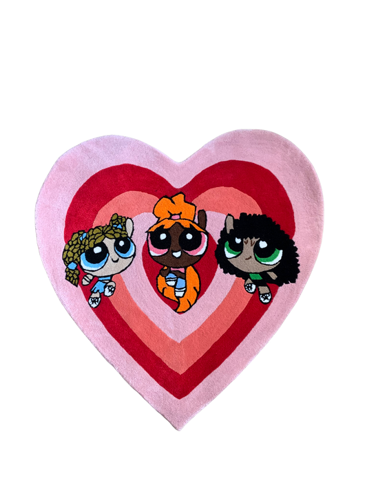 Power Puff Homegirls Handmade Rug